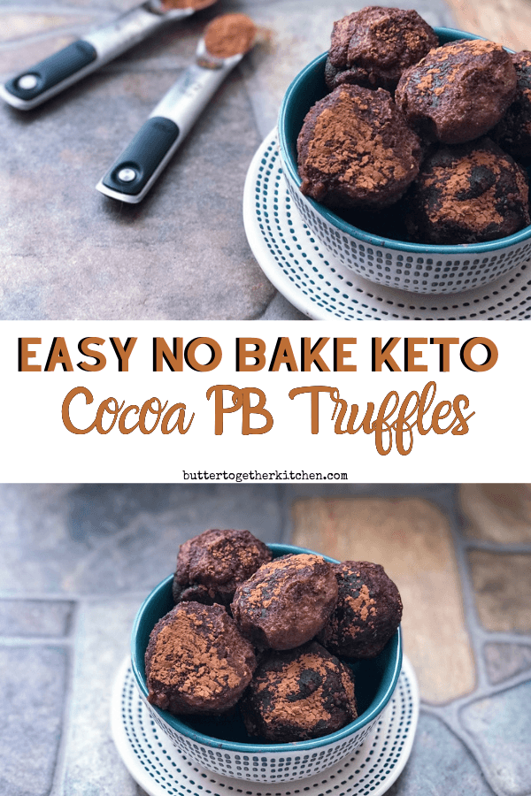 Easy no-bake keto cocoa peanut butter truffles