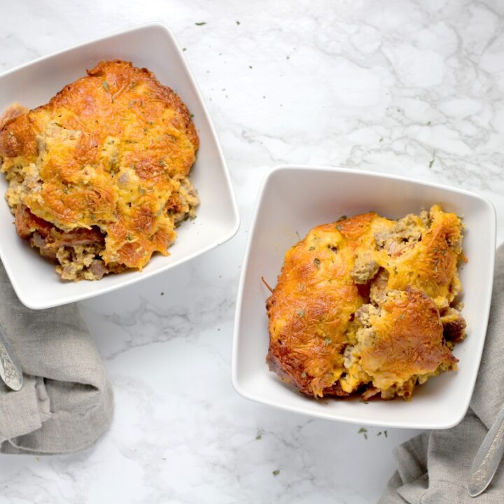Easy Low Carb Bacon Cheeseburger Casserole