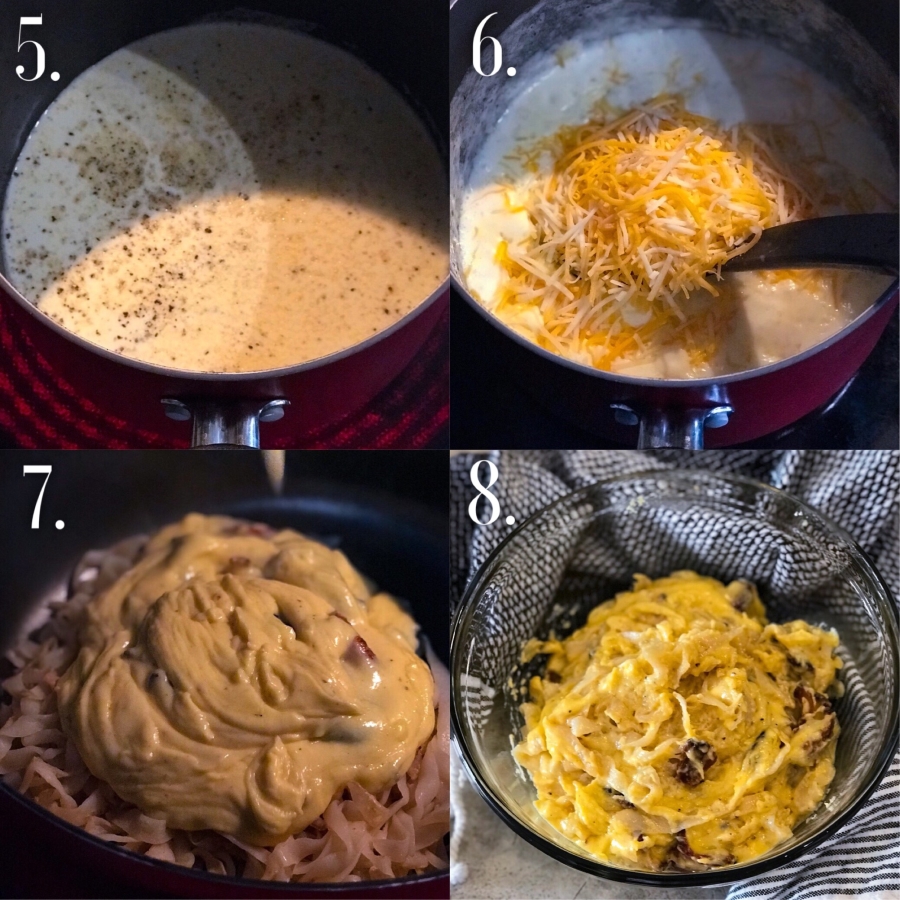 Steps to making keto mac and cheese