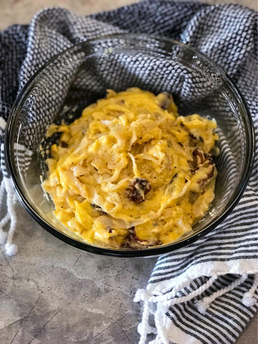 Keto mac and cheese in a bowl