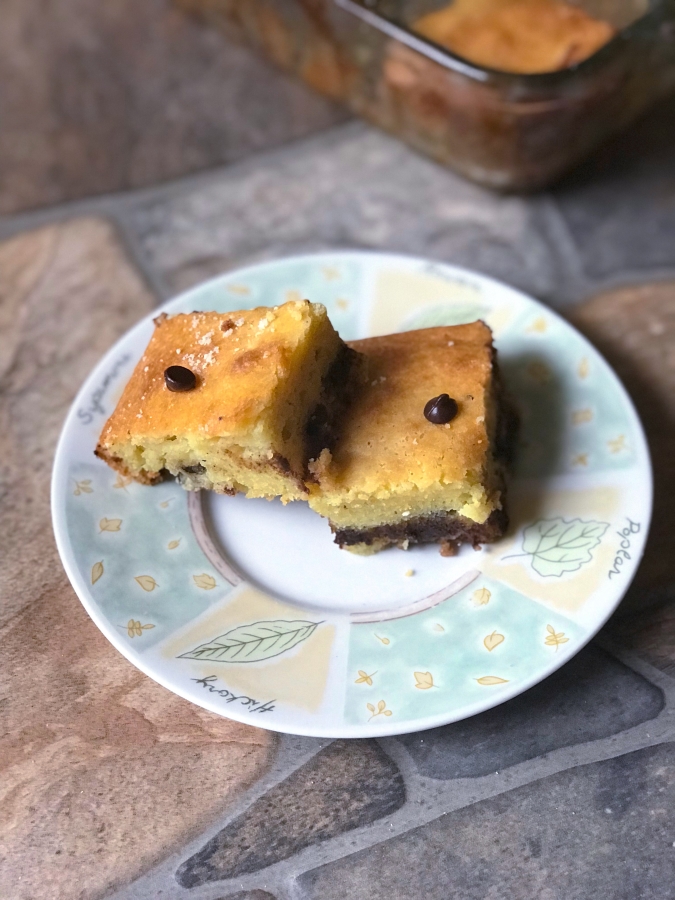 This simple, delicious dessert is the easiest sweet treat you'll ever make! With just a couple of ingredients and a few minutes of work, you'll have a scrumptious chocolate chip cake that is to die for!