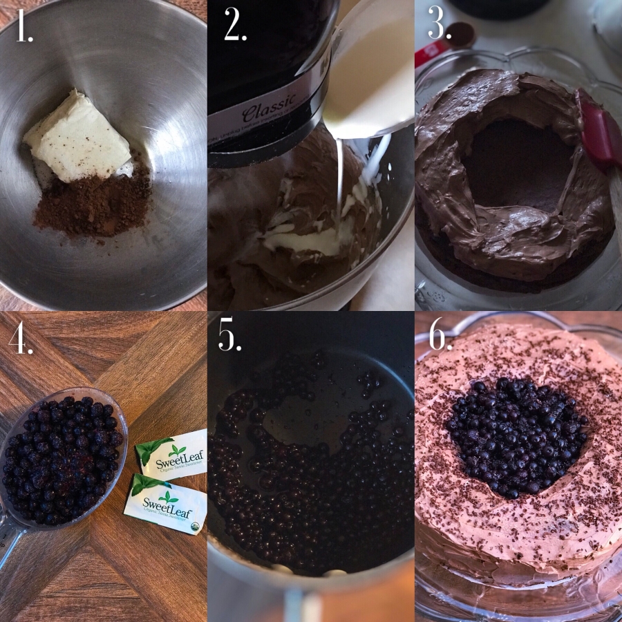 Blueberry Chocolate Cake Step-By-Step
