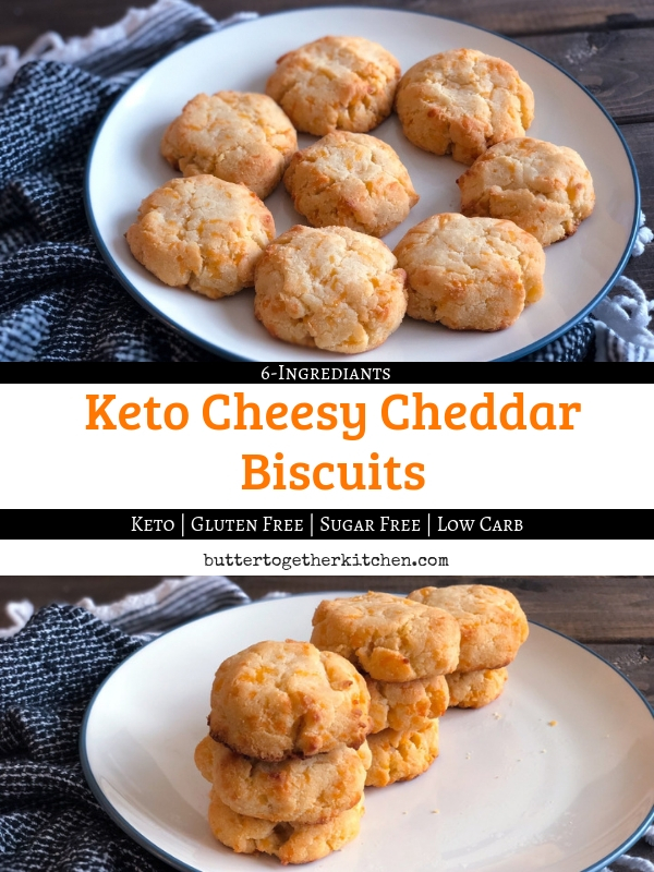 keto cheddar biscuits pin for pinterest