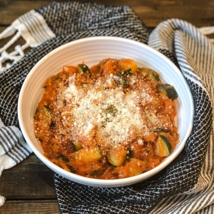 Low Carb Parmesan Spaghetti Squash with Zucchini