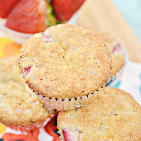 Fluffy Keto Strawberry Muffins