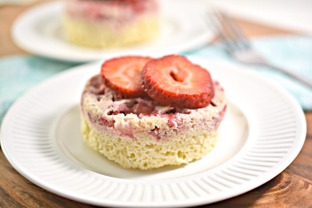 Keto Strawberry UpsideDown Mug Cake Butter Together Kitchen