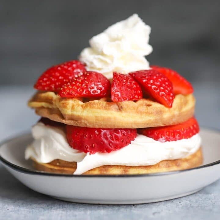 Keto Strawberry Shortcake Chaffle