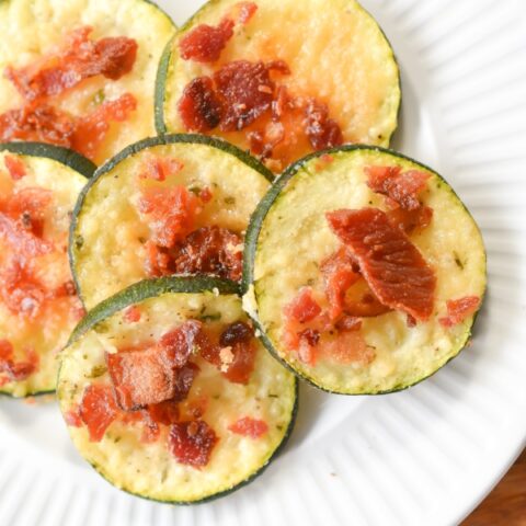 Keto Loaded Parmesan Zucchini Slices