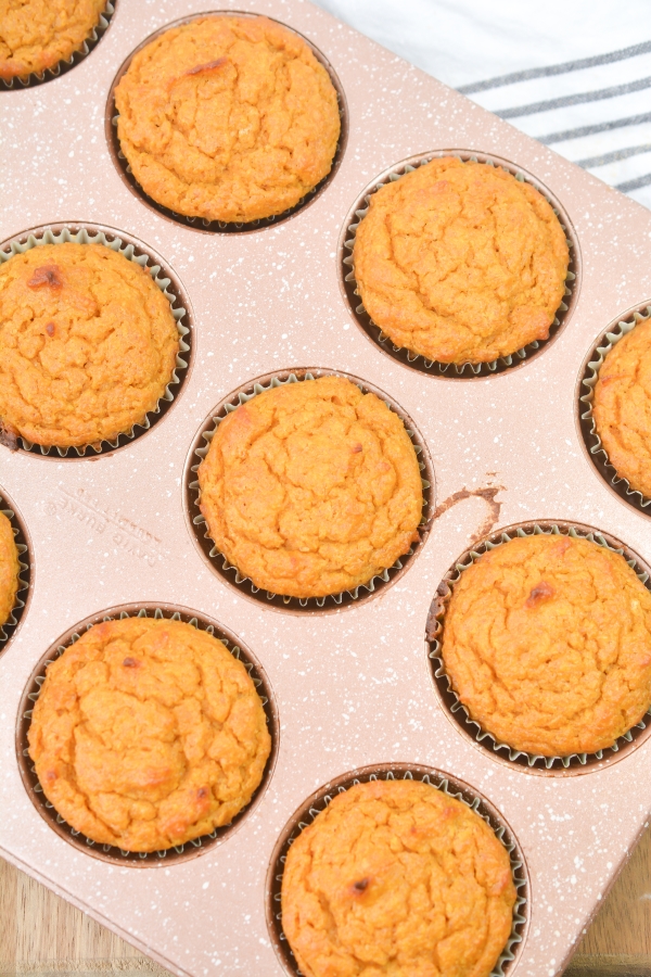 keto pumpkin muffins muffin pan before the cream cheese frosting