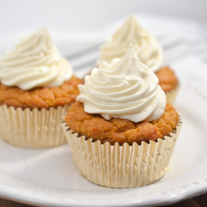 Best Keto Pumpkin Muffins with Cream Cheese Frosting